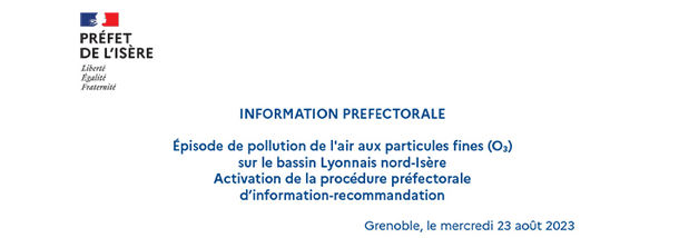 Épisode de pollution dans le département de l'Isère